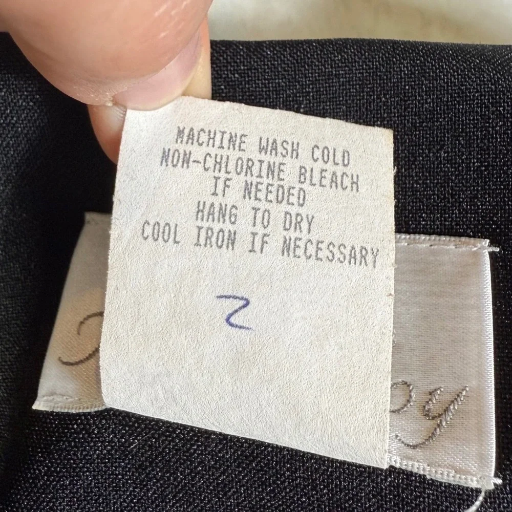 Vintage Pride & Joy Womens Black Short Sleeve Button Front Blouse Size 16 - Picture 6 of 6